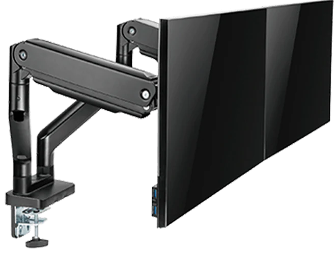 Twisted Minds Dual Monitor Heavy Duty Spring Assisted Monitor Arm USB Port TM-60-C012 - Desert Games