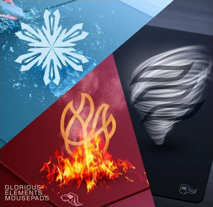 Glorious PC Gaming Element Gaming Surface, 460X410X4MM - Fire Black | GLO-MP-ELEM-FIRE - Desert Games