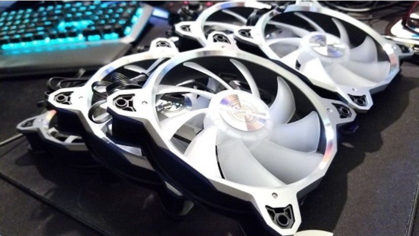 Lian Li BR 120 Digital RGB PWM Triple Pack Fan, 3x 120mm Fans with Remote Controller, Silver | G99.12Q18P.R30A - Desert Games