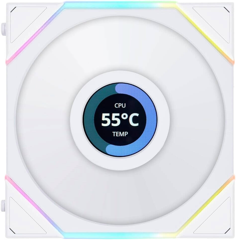 Lian Li Uni Fan TL 120 Case Fan, Triple Pack, W/ Controller, White | G99.12TLLCD3W.00 - Desert Games