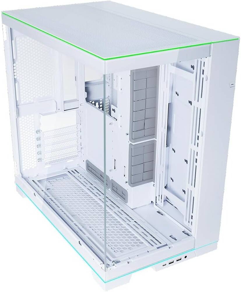 Lian Li O11D EVO RGB E-ATX Gaming Dual Chamber Case, White | G99.O11DERGBW.00 - Desert Games