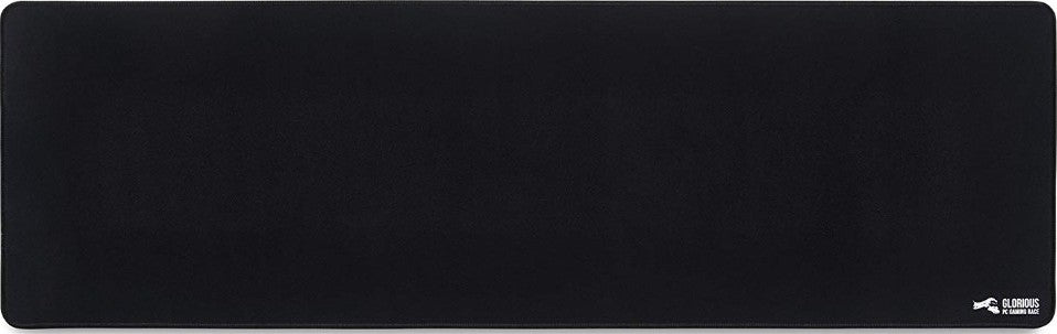 Glorious G-E Extended Gaming Mouse Pad/Mat, Long Black Cloth, Mousepad, Stitched Edges, 36x11 | G-E - Desert Games