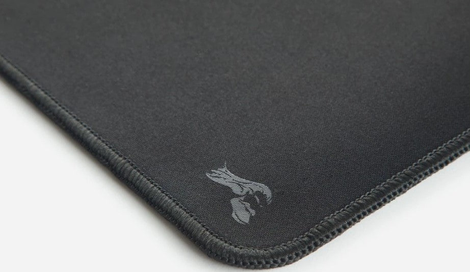 Glorious G-XL-STEALTH Stealth Edition, Extended Gaming Mouse Pad/Mat, Long Black Cloth, Mousepad, Stitched Edges, 16"x18" | G-XL-STEALTH - Desert Games