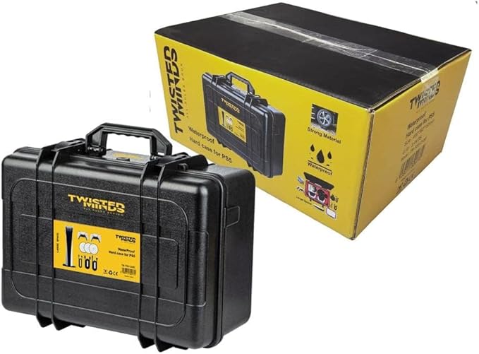 Twisted Minds PS5 Carrying Case - Hard Shell Travel Case Compatible with PlayStation 5 Console, Controllers, Games and Accessories – Waterproof & Protective - Customizable Foam Interior - Desert Games