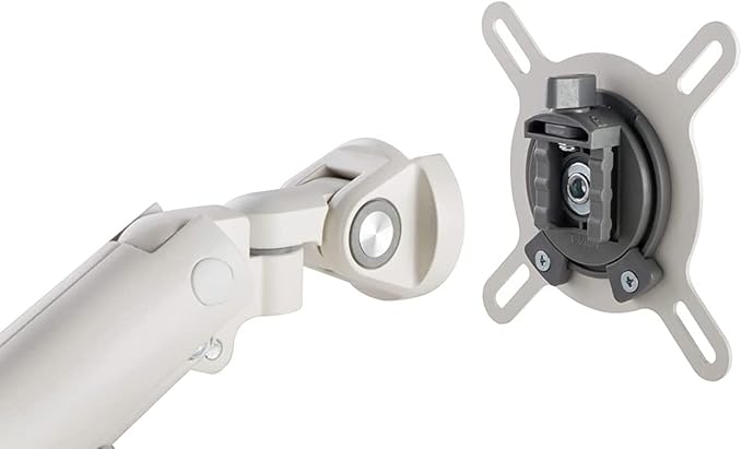 Twisted Minds Premium Aluminum Adjustable Single Monitor Desk Mount for 17 to 32 inch Computer Monitor, White - Desert Games