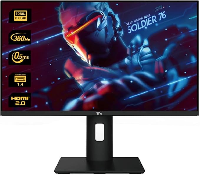 Twisted Minds 24.5" 360Hz Gaming Monitor Ips 0.5Ms Frameless RGB Light And Logo Projector-Freesync And Adaptive Sync 16.7M Color Support - Desert Games