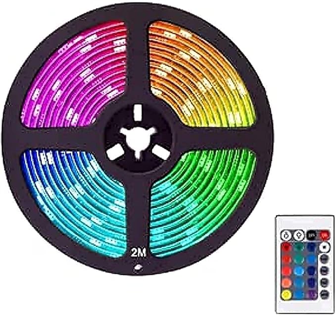 Twisted Minds Gaming Monitor /TV RGB LED Strip, USB Powered Light, Works with Remote-16 million colors RGB Led Strip with 36000 hrs. life span-2 Meters | TM-LED-2M - Desert Games