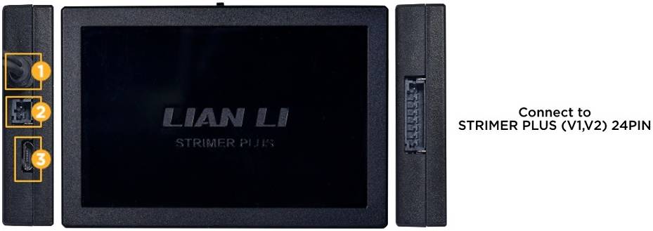 Lian Li Strimer L-Connect 3 Controller, For Strimer Plus & Strimer Plus V2, For 8-Pin/24-Pin & Triple 8-Pin Cables, Compatible with L-Connect 3 Software, Black | G89.PW24PV2-1.00 - Desert Games