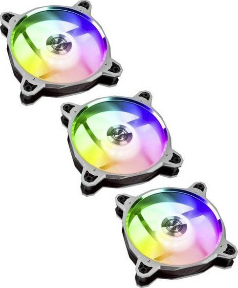 Lian Li BR 120 Digital RGB PWM Triple Pack Fan, 3x 120mm Fans with Remote Controller, Silver | G99.12Q18P.R30A - Desert Games