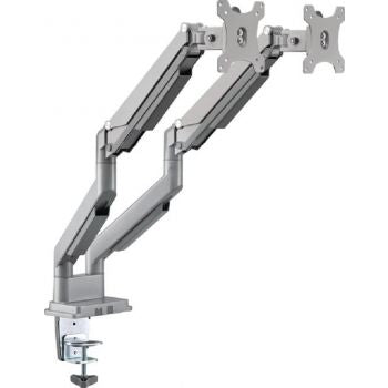 Gadgeton GGO-2069 Gas Spring Aluminum Dual Monitor Arm, Stand And Mount For Gaming And Office Use, Silver - Desert Games