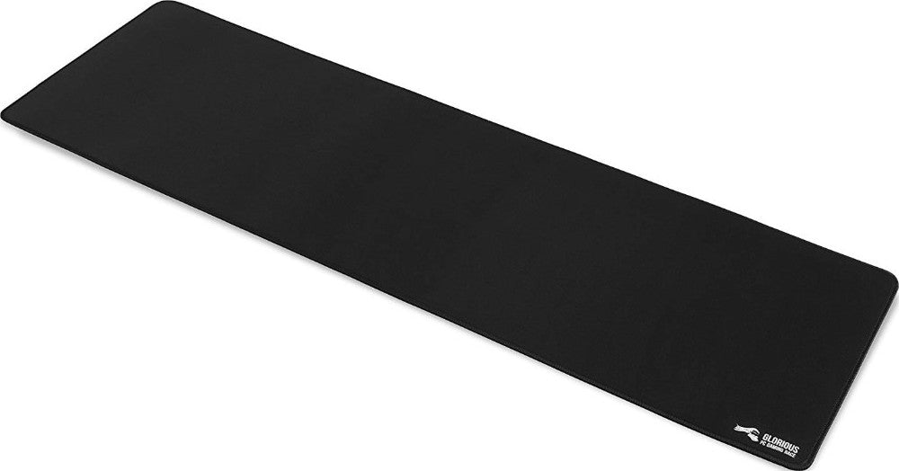 Glorious G-E Extended Gaming Mouse Pad/Mat, Long Black Cloth, Mousepad, Stitched Edges, 36x11 | G-E - Desert Games