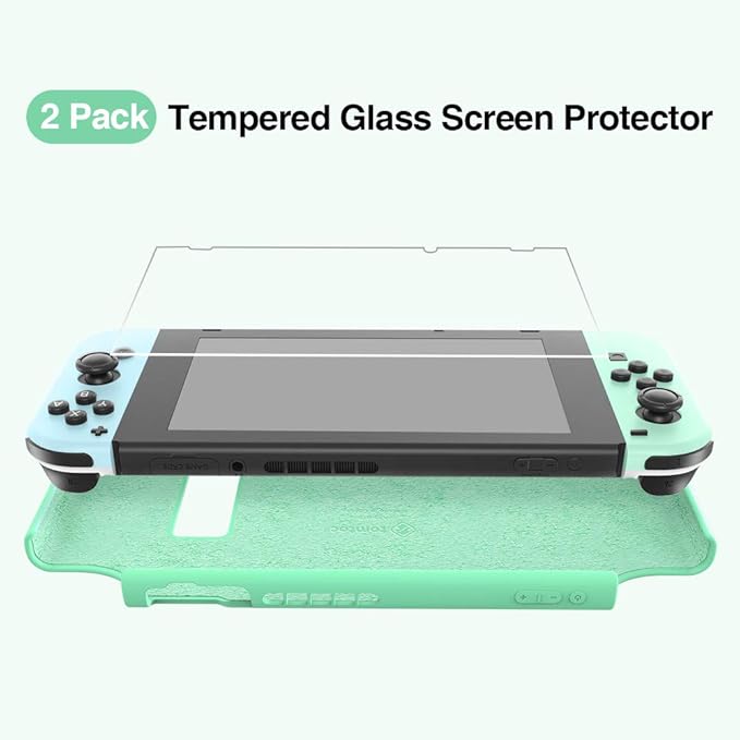 Tomtoc Nintendo Switch Liquid Silicone Case - Turquoise - Desert Games