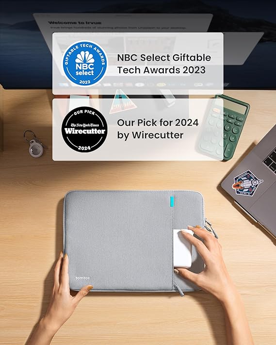 Tomtoc Versatile A13 360 Protective Laptop Sleeve 13.5 inches - Grey - Desert Games