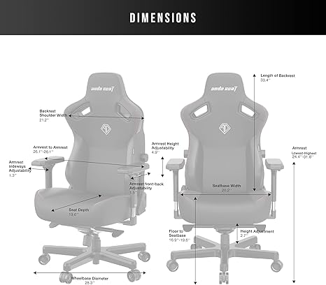 Andaseat Kaiser 3 Large Premium Ergonomic Gaming Office Chair - Desert Games