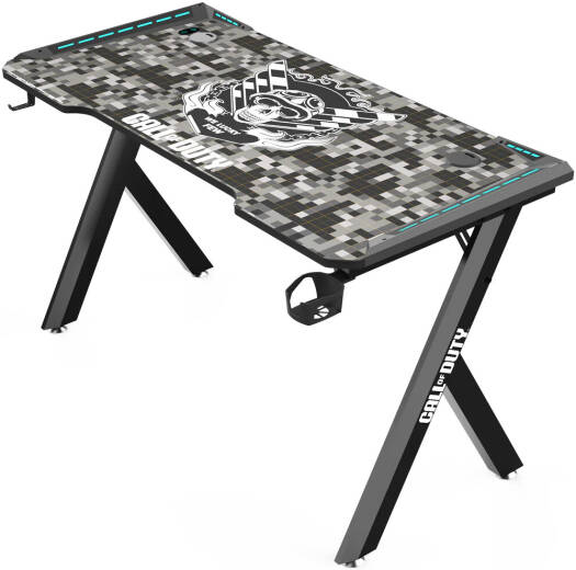 GAMEON Call Of Duty Hawksbill Series RGB Flowing Light Gaming Desk, (Size 1200-600-720mm) - Desert Games