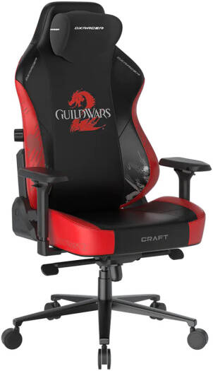 DXRacer Craft Guild Wars 2 Edition Gaming Chairs Large Size - Black / Red - Desert Games