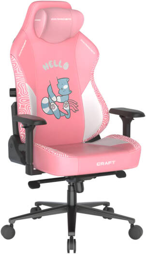DXRacer Craft Pro Hello Human Cat Edition Gaming Chair, Large - Pink - Desert Games