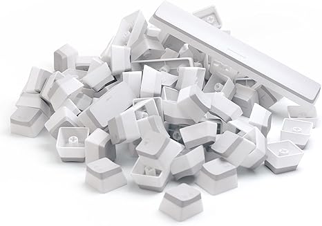 Glorious Aura V1 Pudding Keycaps - Double Shot PBT Translucent for Mechanical Keyboards- White G-104-WAURA - Desert Games