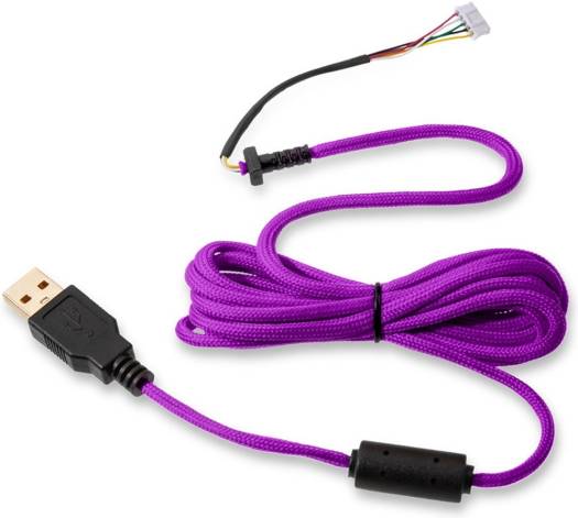 Glorious Ascended Cable V2, Highly Flexible & Ultra-light USB Mouse Cable, 2 Meter, Purple Reign | G-ASC-PURPLE - Desert Games