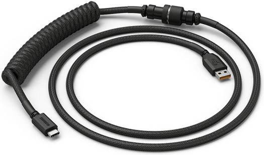 Glorious Coiled USB Type-C Keyboard Cable, Black GLO-CBL-COIL-BLACK - Desert Games