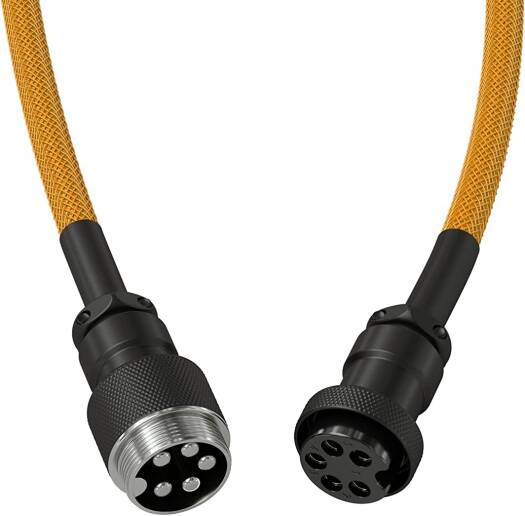 Glorious Coiled USB Type-C Keyboard Cable - Glorious Gold GLO-CBL-COIL-GG - Desert Games