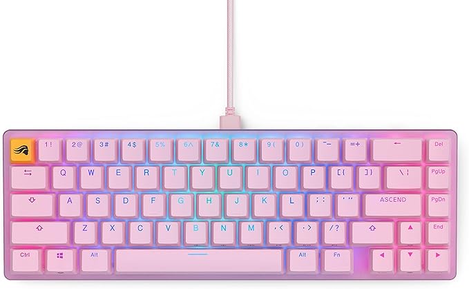 Glorious GMMK 2 Compact 65% Mechanical Gaming Keyboard - Pink GLO-GMMK2-65-RGB-P - Desert Games