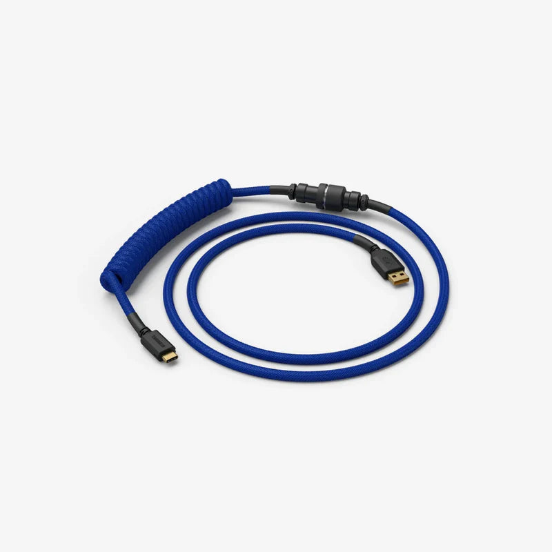 Glorious Gaming Premium Coiled Keyboard Cable - Electric Blue GLO-KB-ACC-CBL-COIL-EBLU - Desert Games