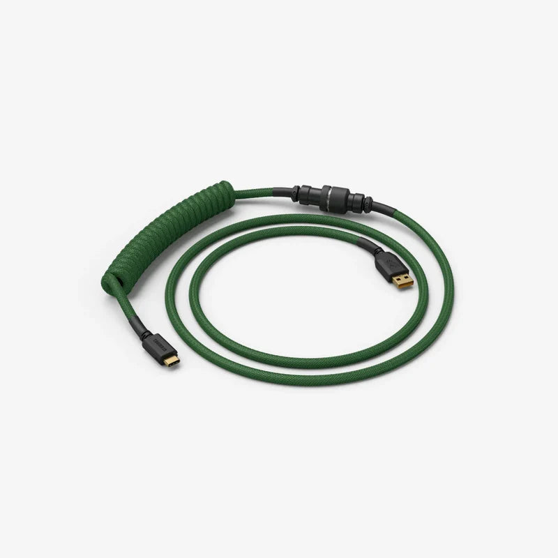 Glorious Gaming Premium Coiled Keyboard Cable - Forest Green GLO-KB-ACC-CBL-COIL-FGRN - Desert Games
