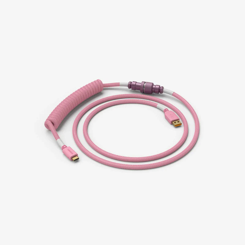 Glorious Gaming Premium Coiled Keyboard Cable - Pixel Pink GLO-KB-ACC-CBL-COIL-PPNK - Desert Games