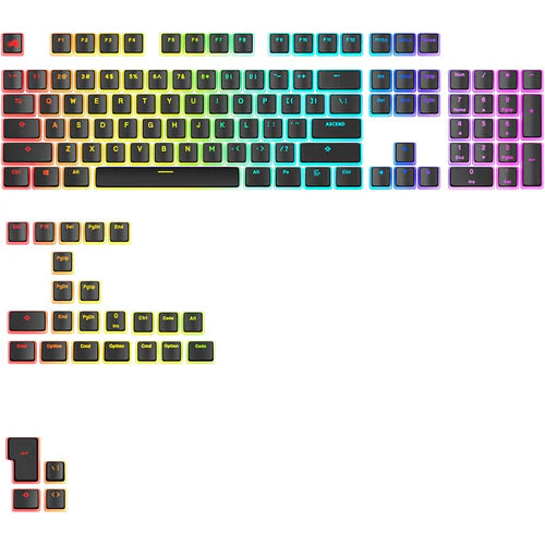 Glorious GPBT Aura V3 RGB Keycaps 130 Keys - Black GLO-KB-ACC-KC-GPBT-AURA-BLK-US - Desert Games