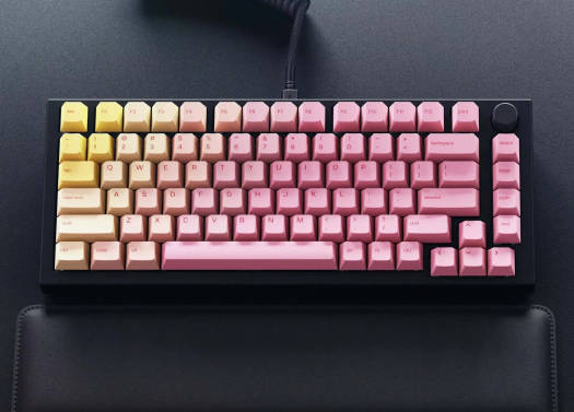 Glorious GPBT Keycaps, 143 Dye-Sub PBT Plastic, Pink Grapefruit, Forge GLO-KC-GPBT-PG-FORGE - Desert Games
