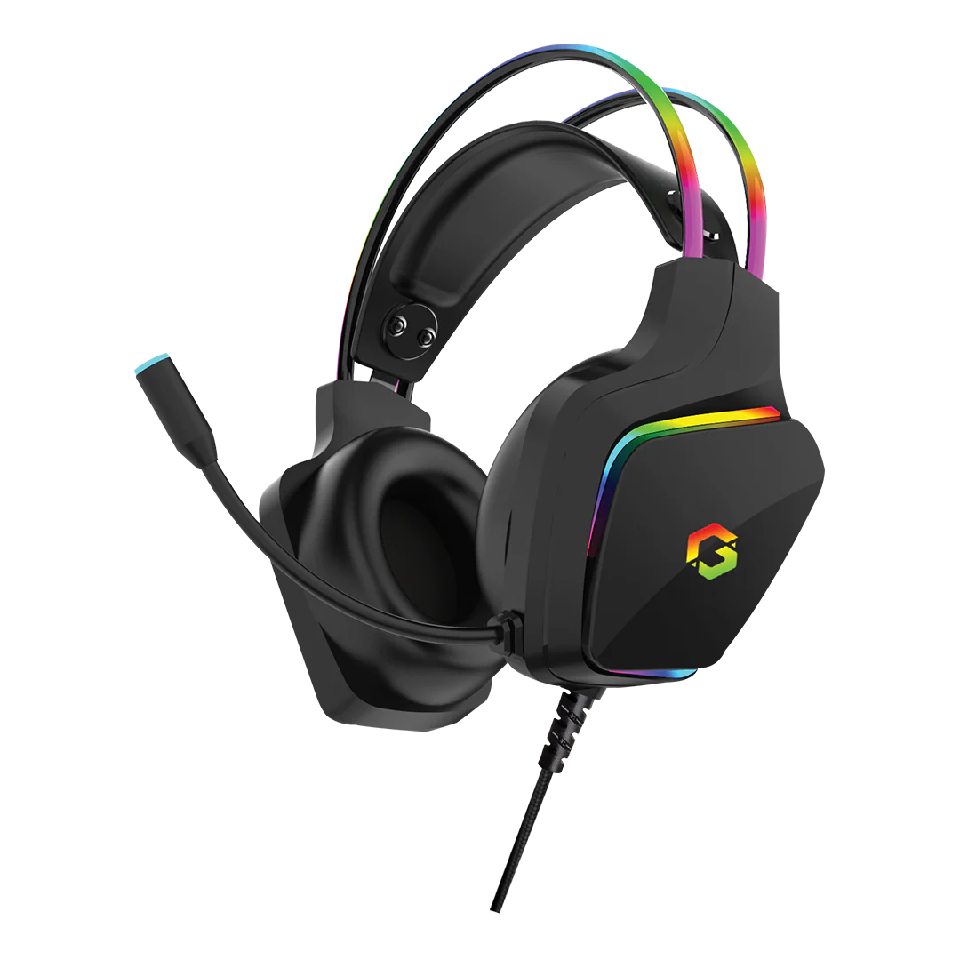 GAMEON GO-712 RGB Gaming Headset With Detachable Mic - Black - Desert Games