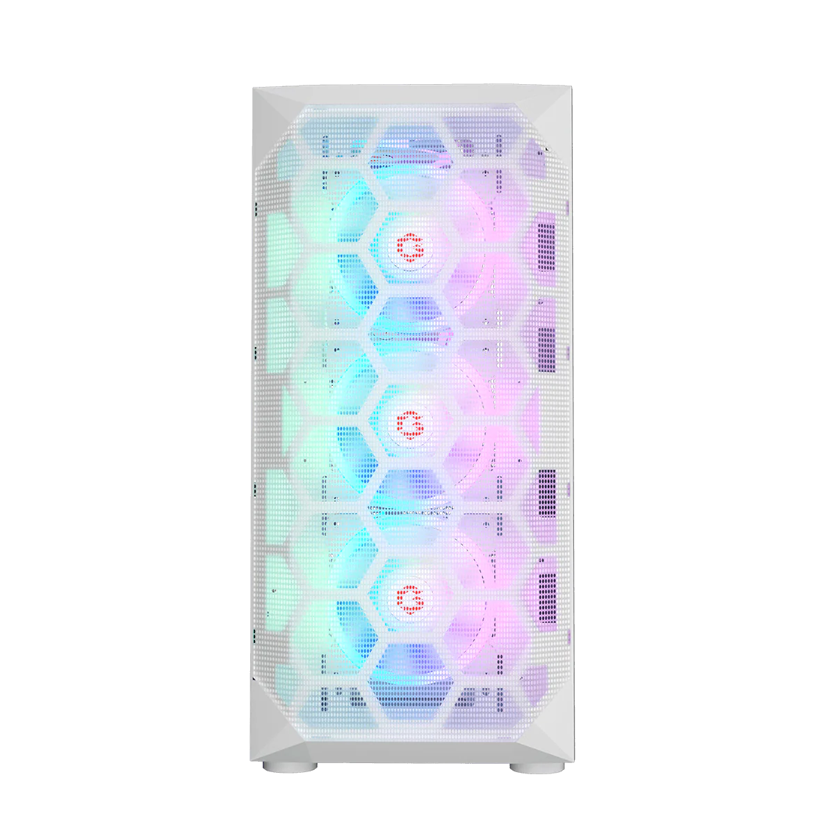 GAMEON Emperor Arctic I Series Mid Tower Gaming Case - White - Desert Games