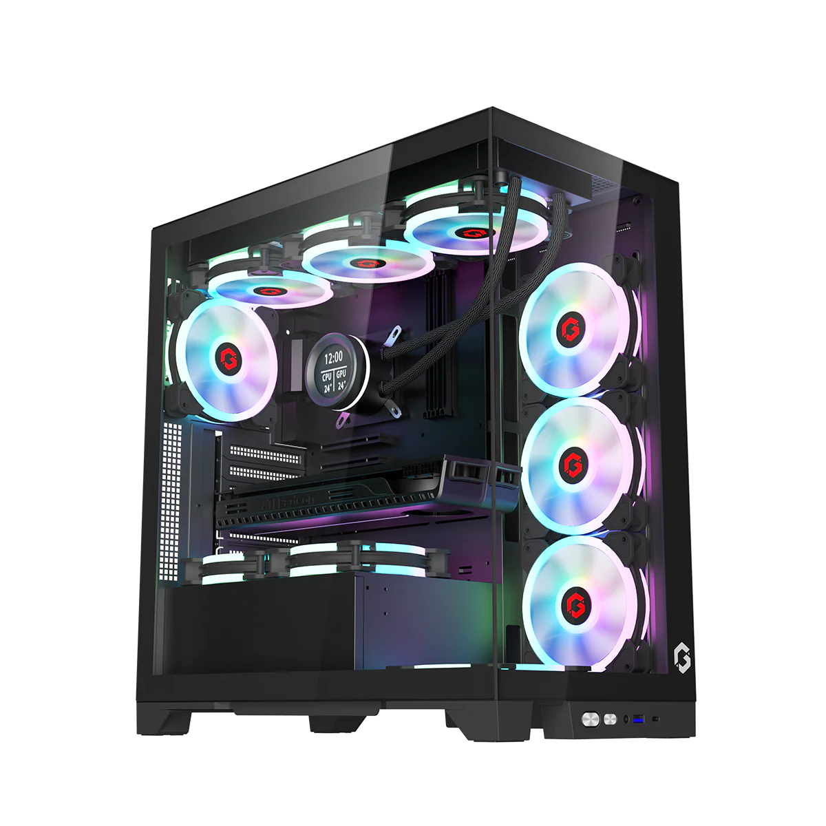 GAMEON Emperor Midnight IV Series Mid Tower Gaming Case - Black - Desert Games