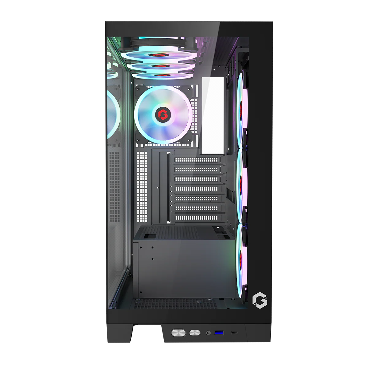 GAMEON Emperor Midnight IV Series Mid Tower Gaming Case - Black - Desert Games