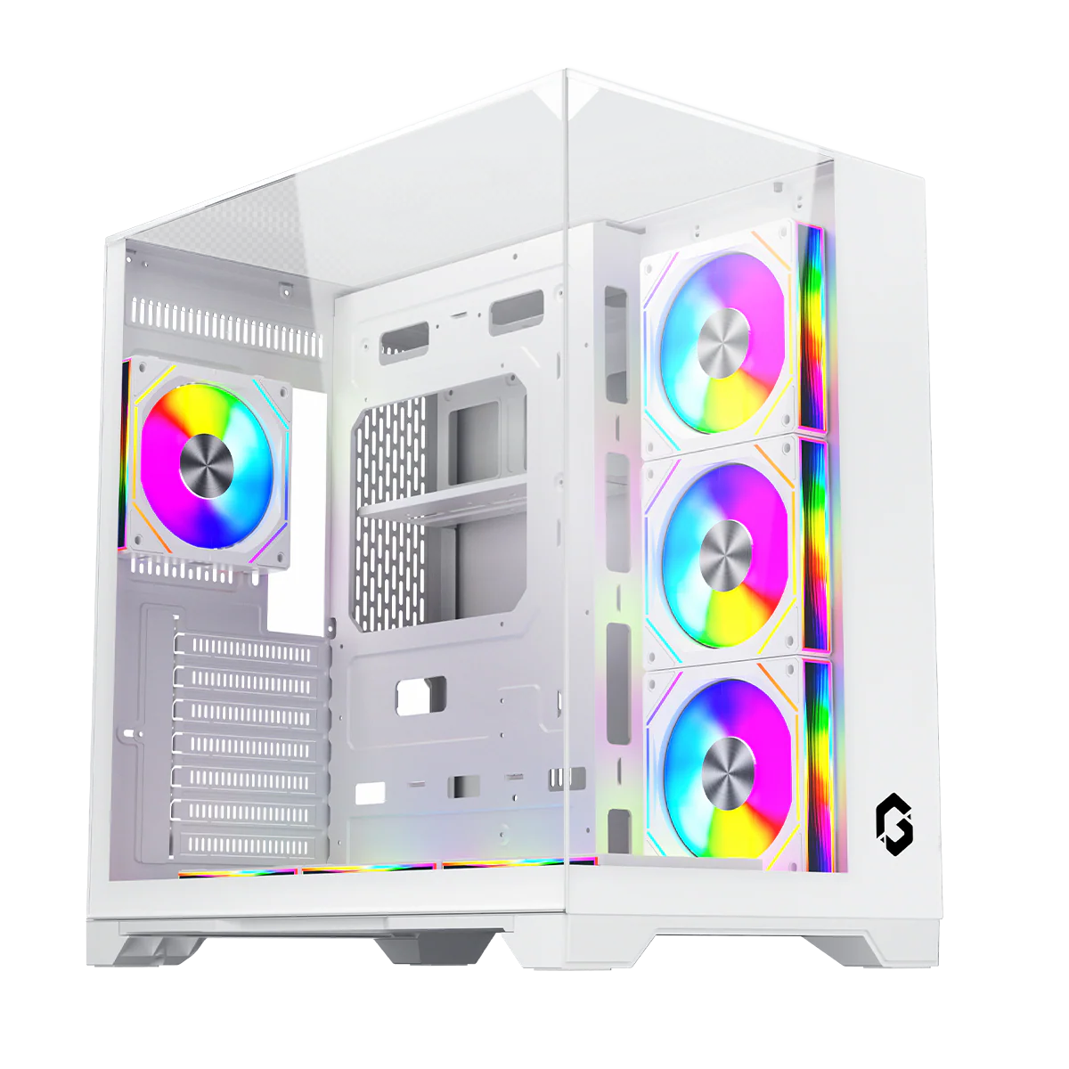 GAMEON Valkyrie I Series Mid Tower Gaming Case - White - Desert Games