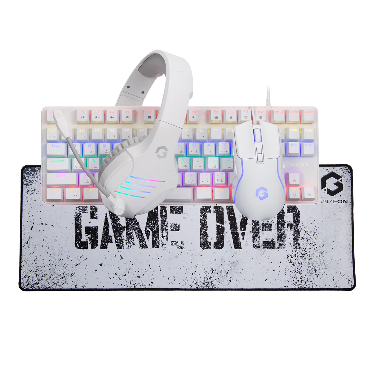 GAMEON VIPER XA All-In-One Artic Series Gaming Bundle (Mechanical Keyboard, Headset, Mouse & Mousepad) - Desert Games