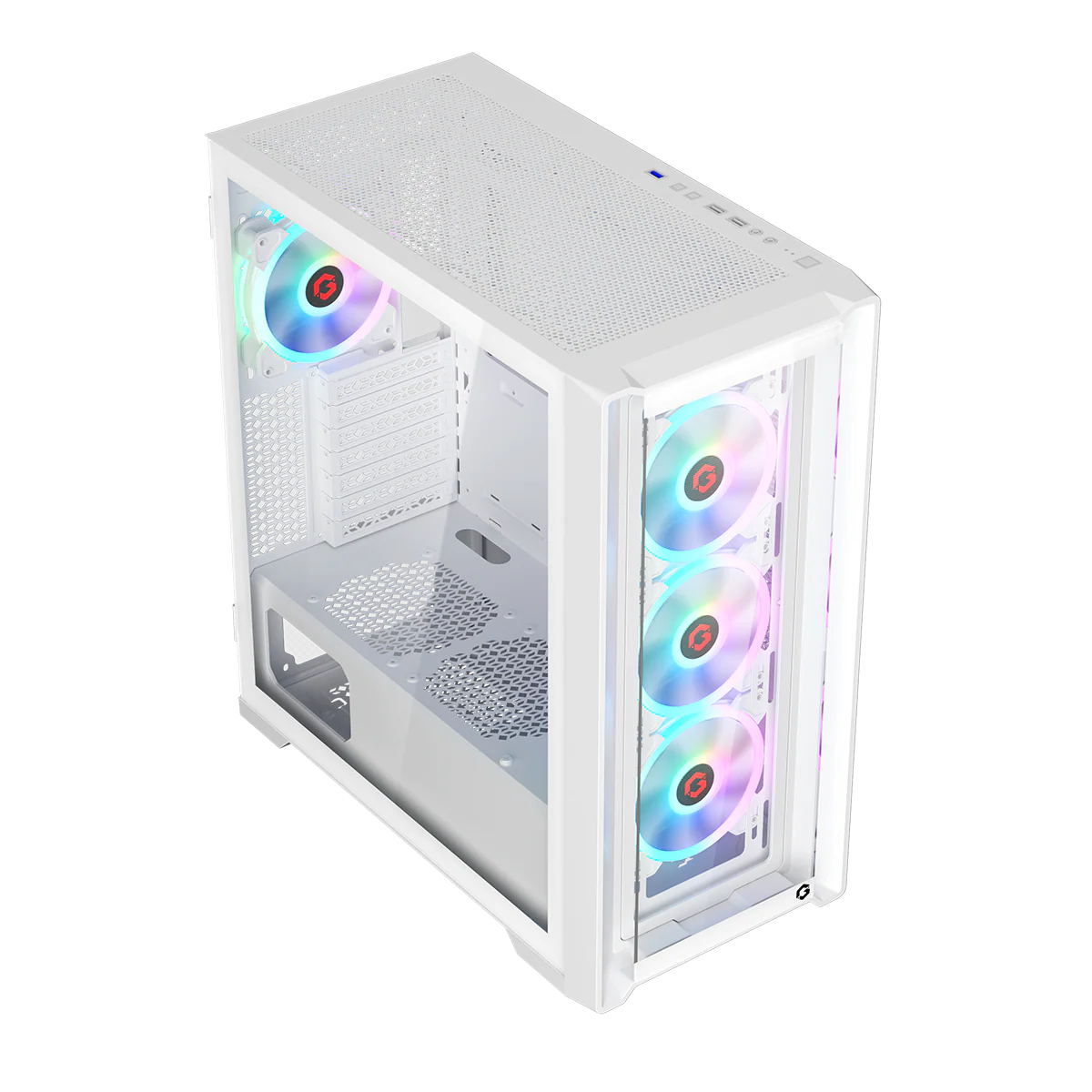 GAMEON Vortex Arctic Series Mid Tower Gaming Case - White - Desert Games