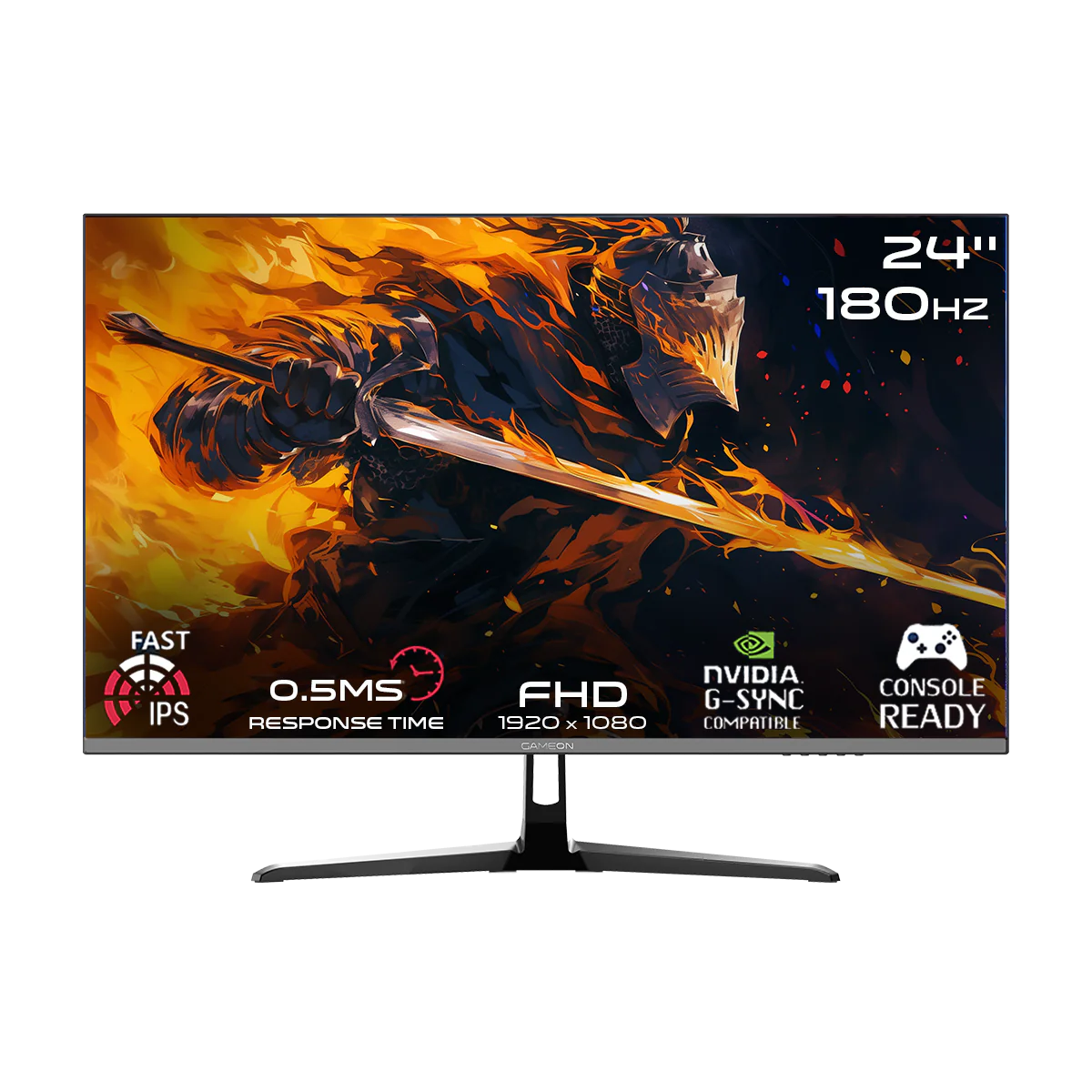 GAMEON GOPS24180IPS Pro Series 24" FHD, 180Hz, MPRT 0.5ms, HDMI 2.1, IPS Gaming Monitor (Supports PS5) - Black - Desert Games