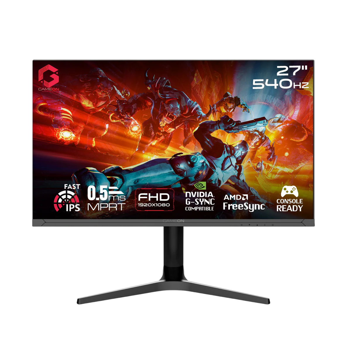 GAMEON GOTX27FHD540IPS Titan Pro X Series 27" FHD, 540Hz, MPRT 0.5ms, HDMI 2.1, Fast IPS Gaming Monitor (Supports PS5) - Black - Desert Games