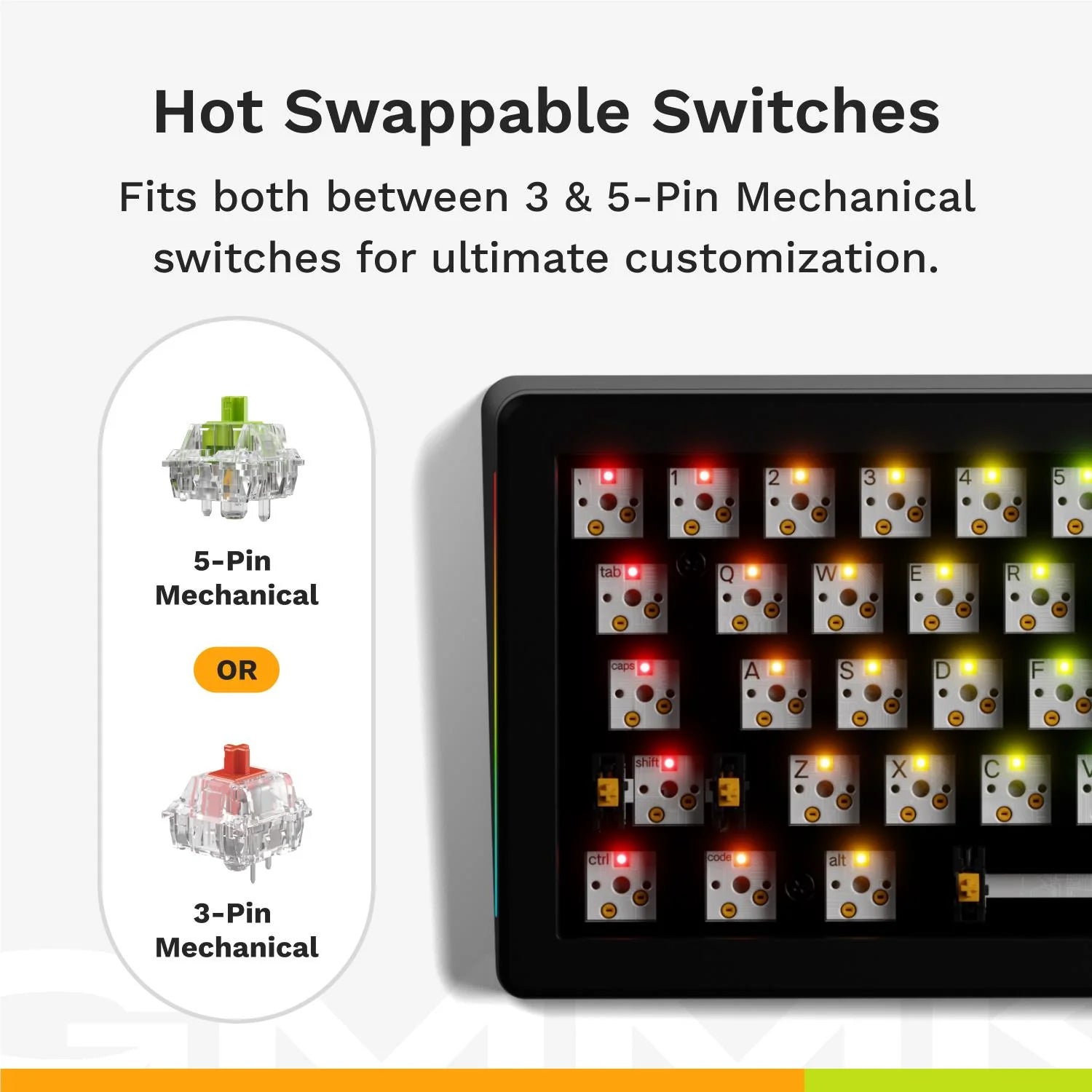 Glorious GMMK 3 65% Barebones Wired Gaming Keyboard - Black GMMK3-65-BB-W-BLK-US - Desert Games