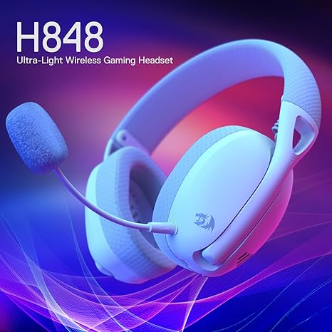 Redragon H848 BT Wireless Gaming Headset - Grey - Desert Games