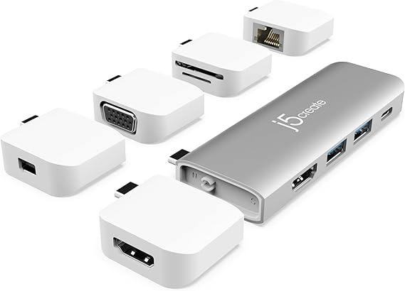 J5create USB-C 11-in-1 Ultradrive Kit USb-C Multi-Display Modular Dock - Desert Games