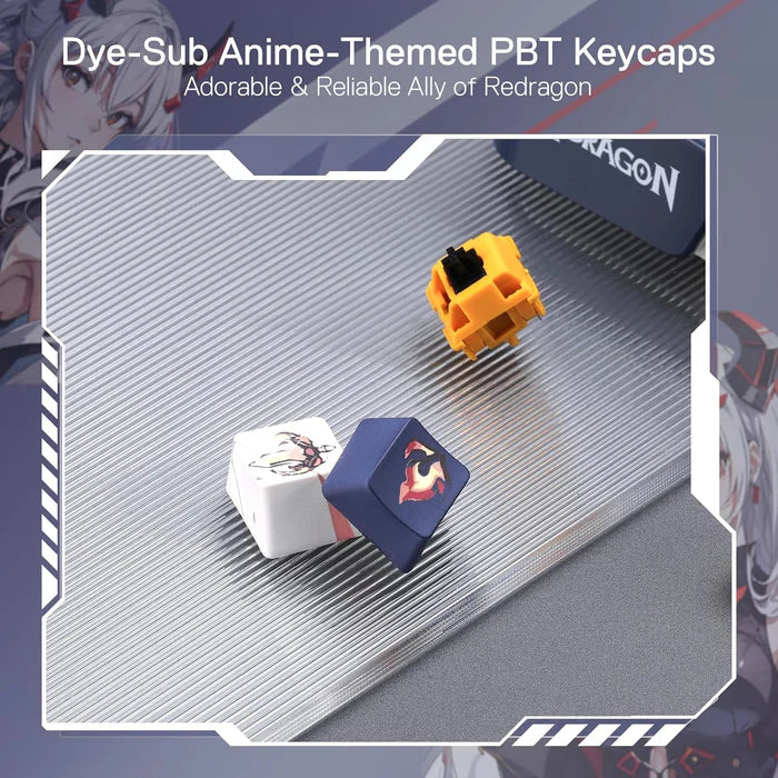 Redragon Eisa Pro K686 Pro Wired+2.4Ghz+BT Mechanical Keyboard - Desert Games