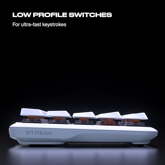 Fnatic STREAK65 LP Compact RGB Gaming Mechanical Keyboard - White - Desert Games