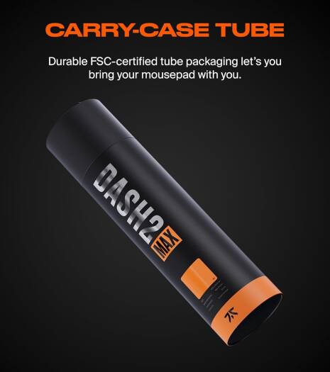 Fnatic Dash2 Max L Premium Gaming Mousepad - Sunset Orange - Desert Games