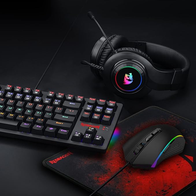Redragon K552-Bb Mechanical Gaming 4 In 1 Combo - Desert Games
