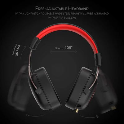 Redragon H510-1 ZEUS 2 Wired Gaming Headset - 7.1 Surround Sound - Black - Desert Games