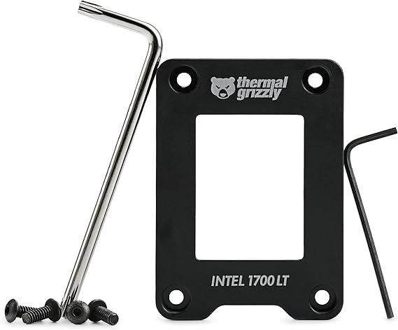Thermal Grizzly - CPU Contact Frame Intel 1700 LT - for Optimized CPU Contact Pressure to Improve The Cooling Performance TG-CF-i1700-LT - Desert Games