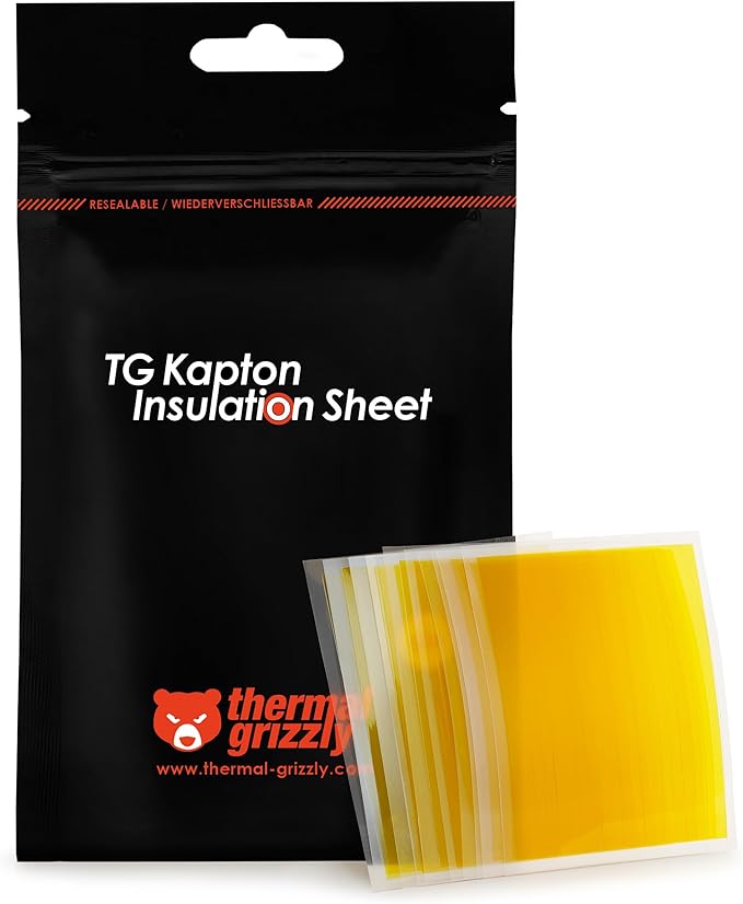 Thermal Grizzly Kapton Insulation Sheet - 50x Stripes (10x60mm) TG-KIS-10-60-50 - Desert Games